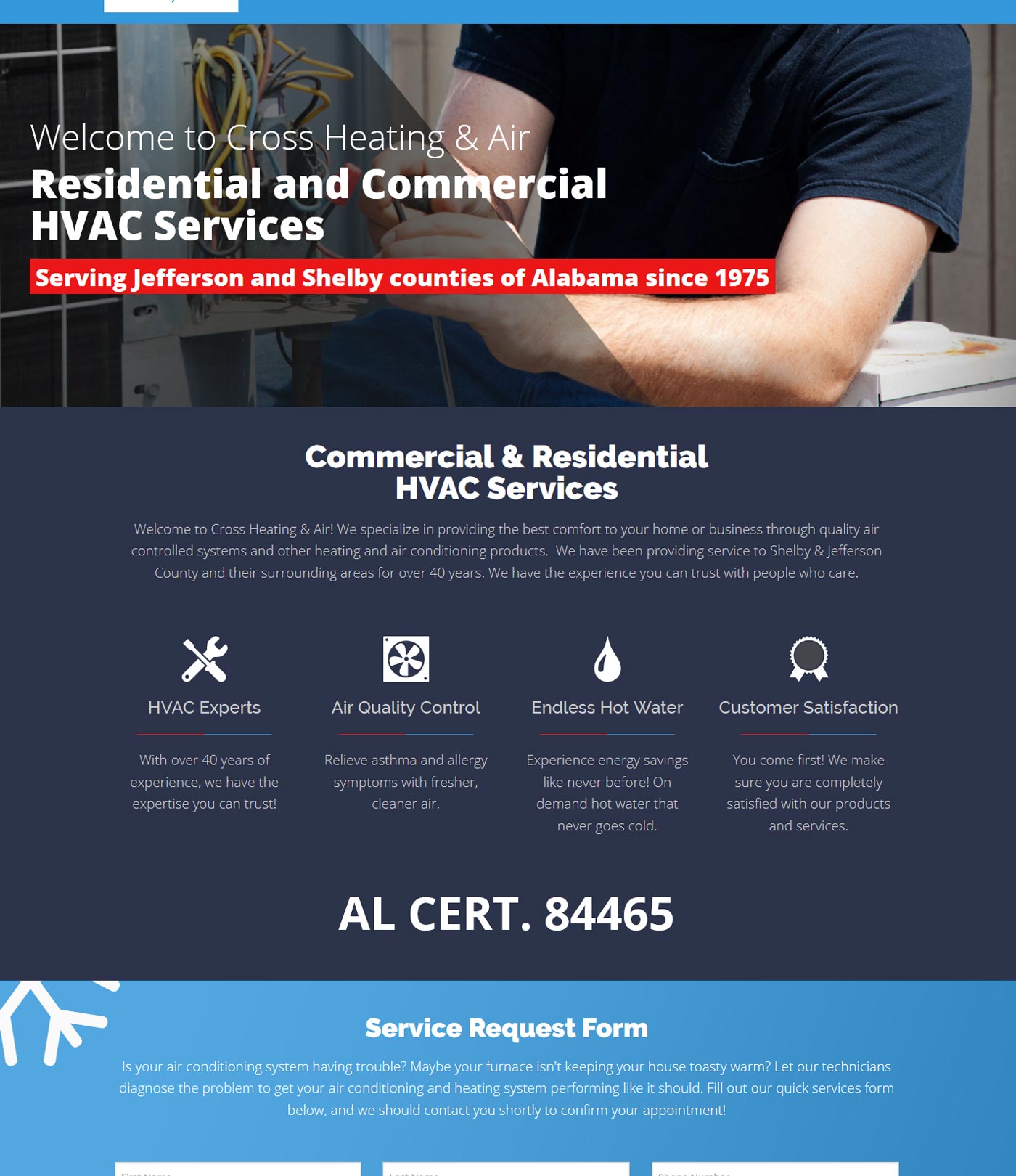 Cross Heating and Air